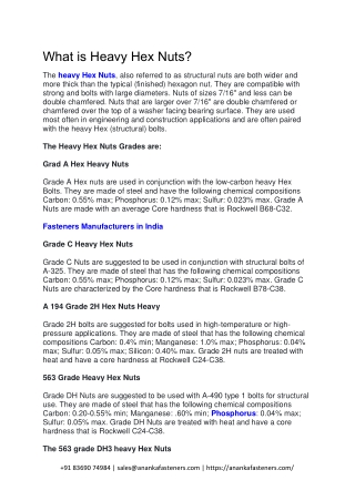 What is Heavy Hex Nuts