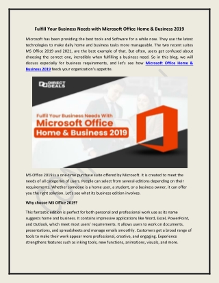 Buy Microsoft Office Home and Business 2019