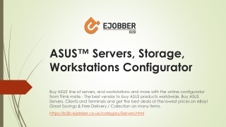 ASUS™ Servers, Storage, Workstations Configurator