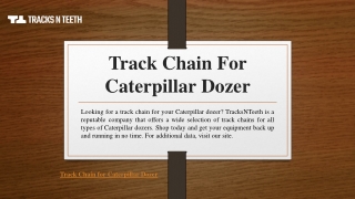 Track Chain For Caterpillar Dozer | Tracksnteeth.com