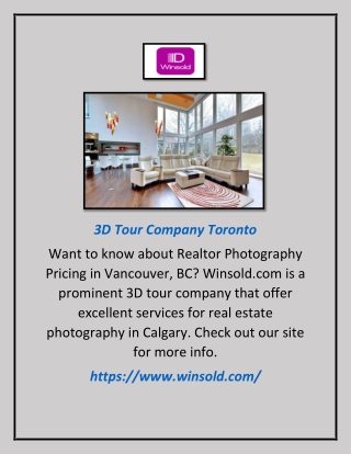 3D Tour Company Toronto | Winsold.com