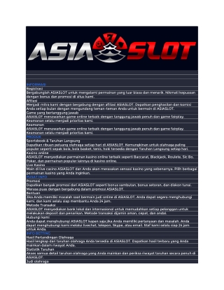 Asia Slot