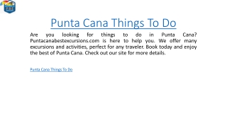 Punta Cana Things To Do  Puntacanabestexcursions.com