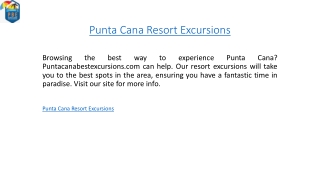 Punta Cana Resort Excursions  Puntacanabestexcursions.com