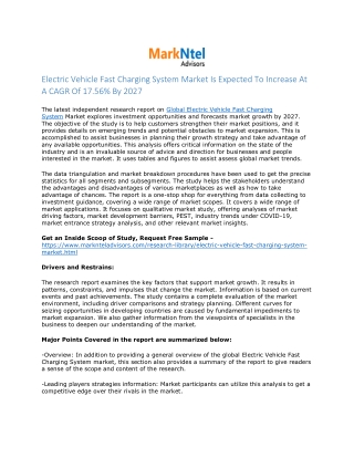 Electric Vehicle Fast Charging System Market Size | Industry Analysis Report
