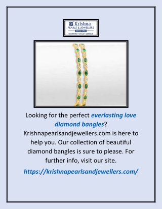 Everlasting Love Diamond Bangles | Krishnapearlsandjewellers.com