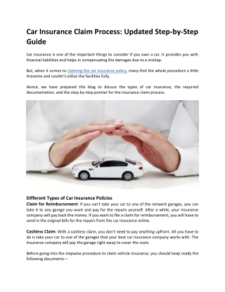Car Insurance Claim Process: Updated Step-by-Step Guide