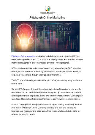 Pittsburgh Online Marketing
