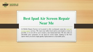 Best Ipad Air Screen Repair Near Me | Mobilerepairfactory.com.au