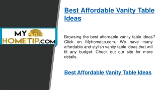 Best Affordable Vanity Table Ideas   Myhometip.com
