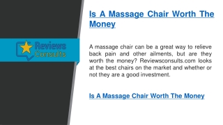 Is a Massage Chair Worth the Money   Reviewsconsults.com