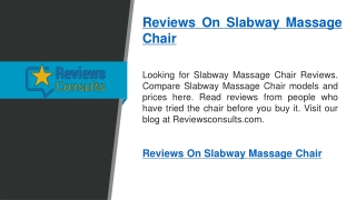 Reviews on Slabway Massage Chair   Reviewsconsults.com