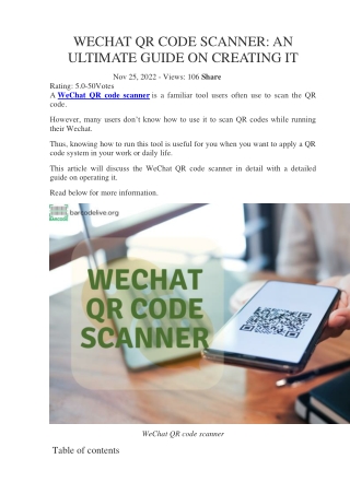 WeChat QR code scanner: An ultimate guide on running it