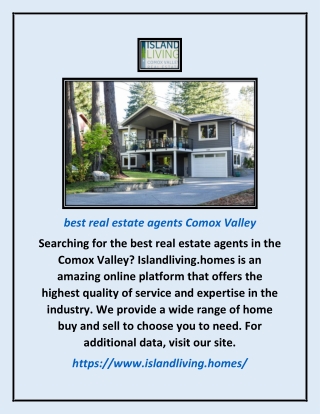 Best Real Estate Agents Comox Valley | Islandliving.homes