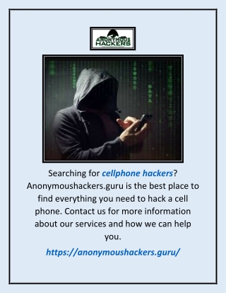 Cellphone Hacker | Anonymoushackers.guru