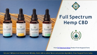 Full Spectrum Hemp CBD