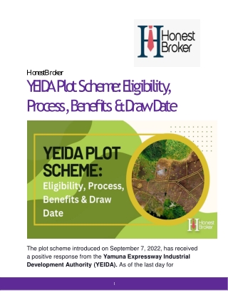 YEIDA Plot Scheme_ Eligibility, Process, Benefits & Draw Date
