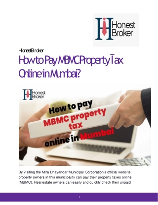 How to Pay MBMC Property Tax Online in Mumbai