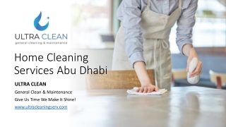 Home Cleaning Services Abu Dhabi​