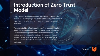 What are applications of zero trust model?