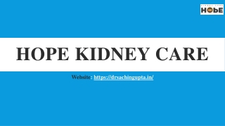 Hope Kidney Care- Best Nephrologist in Thane