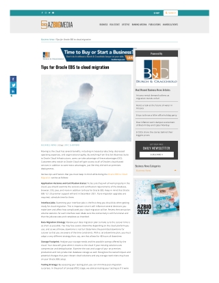 Tips for Oracle EBS to cloud migration