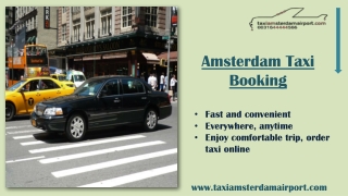 Amsterdam Taxi Booking