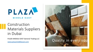 Construction Materials Suppliers in Dubai