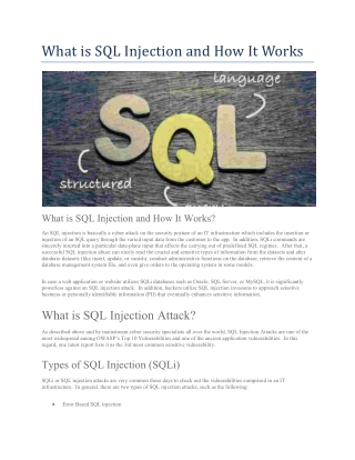 What is SQL Injection and How It Works