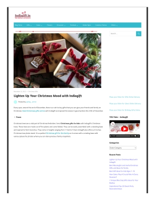 Lighten Up Your Christmas Mood with Indiagift