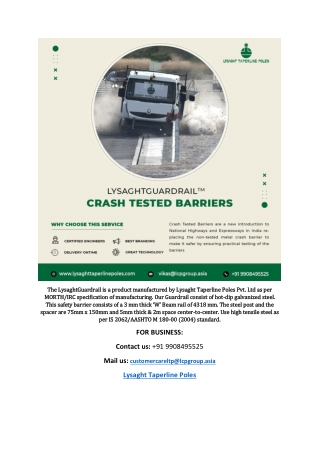 Thrie metal beam crash barrier in India