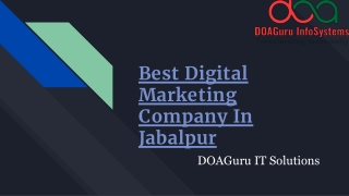 Best Digital Marketing Company In Jabalpur | SEO Service Provider Best Company