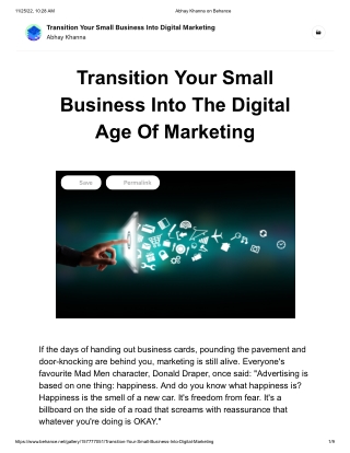 Transition Your Small Business Into The Digital Age Of Marketing