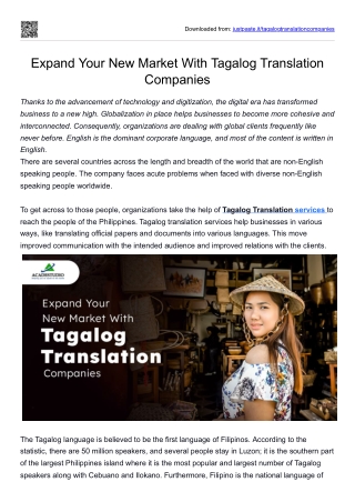 tagalog translation companies