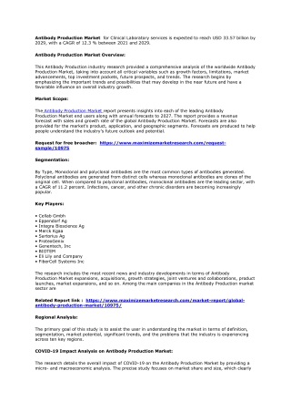 Antibody Production Market