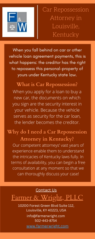 Car Repossession Attorney in Louisville