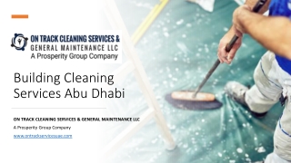 Building Cleaning Services Abu Dhabi​