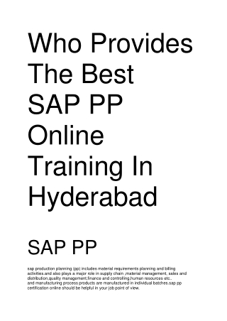 sap pp course fee| sap pp online course fees | SAP PP