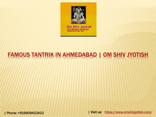 Famous Tantrik in Ahmedabad |Om Shiv Jyotish