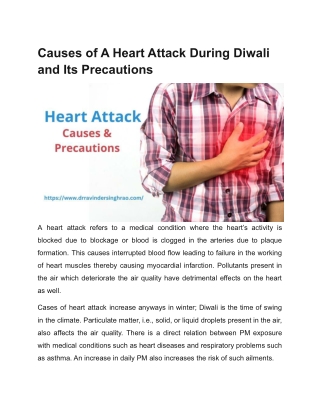 Heart Attack During Diwali