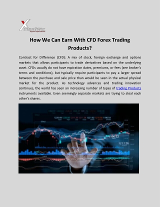 How We Can Earn With CFD Forex Trading Products?