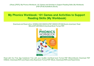 ((Read_[PDF])) My Phonics Workbook 101 Games and Activities to Support Reading Skills (My Workbook) [PDF EPuB AudioBook
