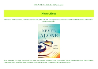 [D.O.W.N.L.O.A.D] [R.E.A.D] Never Alone (READ PDF EBOOK)