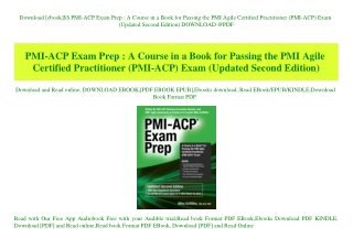 Download [ebook]$$ PMI-ACP Exam Prep  A Course in a Book for Passing the PMI Agile Certified Practitioner (PMI-ACP) Exam