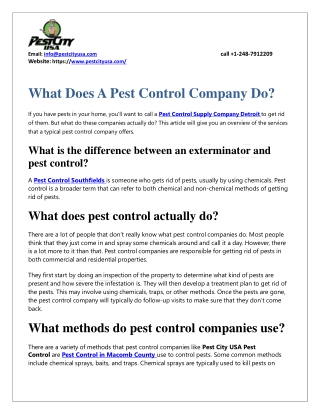 Pest Control Supply Company Detroit