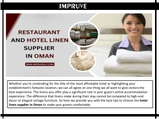 Restaurant and Hotel Linen Supplier in Oman