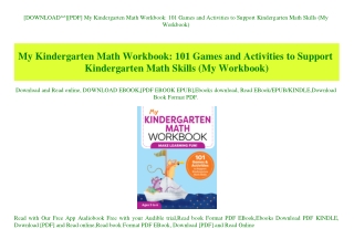 [DOWNLOAD^^][PDF] My Kindergarten Math Workbook 101 Games and Activities to Support Kindergarten Math Skills (My Workboo