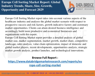 Europe Cell Sorting Market