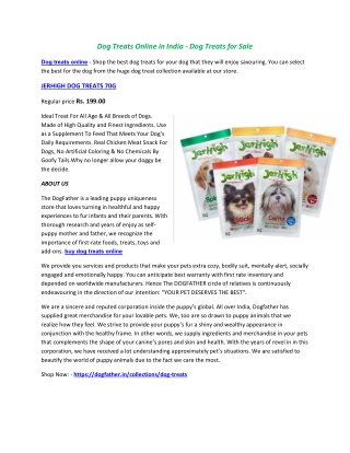 Dog Treats Online in India - Dog Treats for Sale