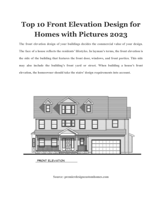 Top 10 Front Elevation Design for Homes with Pictures 2023